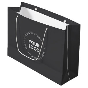 Bolsa De Regalo Grande Logotipo minimalista moderno de la empresa/cualqui