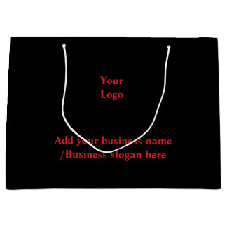 Bolsa De Regalo Grande Logotipo personalizado elegante simple aquí empres