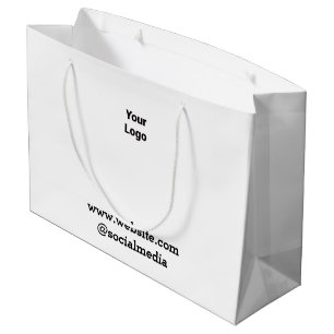Bolsa De Regalo Grande Logotipo personalizado simple minimalista elegante