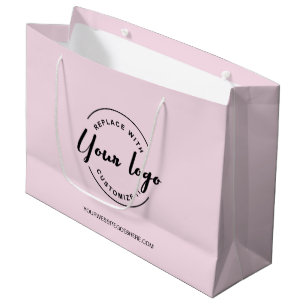 Bolsa De Regalo Grande Logotipo simple personalizable y sitio web de nego