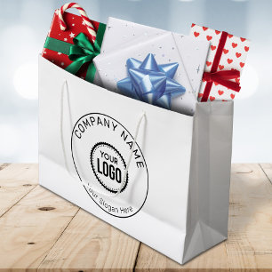 Bolsa De Regalo Grande Logotipo Y Lema De La Compañía personalizado Con P
