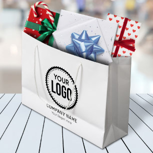 Bolsa De Regalo Grande Logotipo Y Lema De La Compañía personalizado Con P