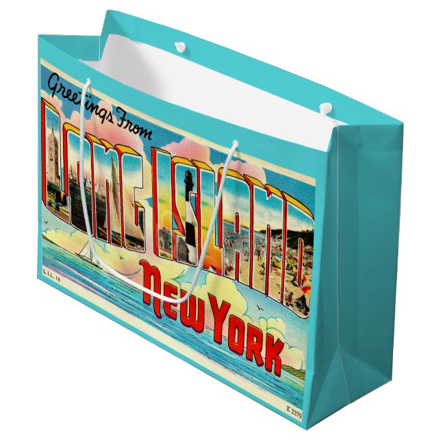 Bolsa De Regalo Grande Long Island Retro Large Gift Bag (Angulo Anverso)