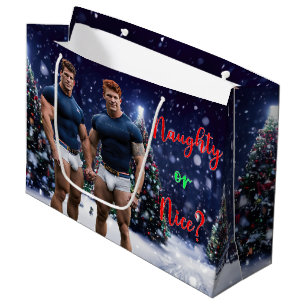 Bolsa De Regalo Grande Los árboles de Navidad brillantes de SlipperyJoe d
