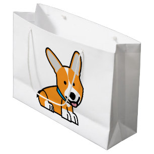 Bolsa De Regalo Grande Los Corgis del Corgi persiguen el Pembroke feliz