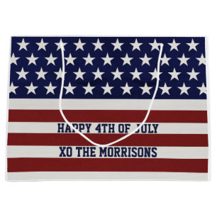 Bolsa De Regalo Grande Los E.E.U.U. bandera americana personalizado