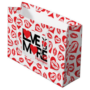 Bolsa De Regalo Grande Los rojos y los blancos te aman más