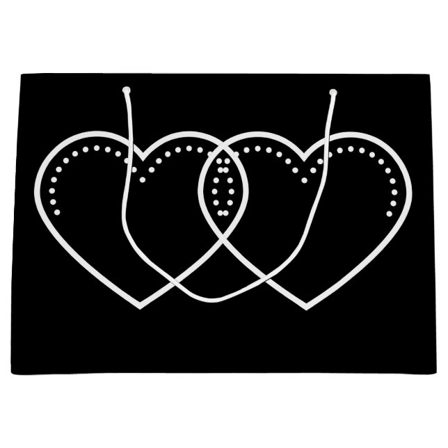 Bolsa De Regalo Grande Love Heart White Valentine (Anverso)