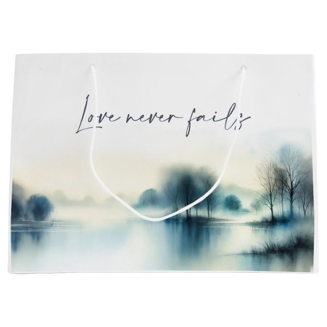 Bolsa De Regalo Grande Love never fails (Anverso)