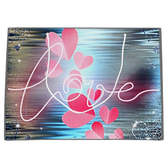 Bolsa De Regalo Grande Love Shimmer (Anverso)