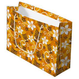 BOLSA DE REGALO GRANDE LUAU TIKI PATTERN (NARANJA)