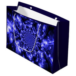 Bolsa De Regalo Grande Luces Azules Brillantes