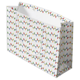 Bolsa De Regalo Grande Luces de árbol de Navidad festivas coloridas diver