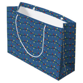 Bolsa De Regalo Grande Luces de árbol de Navidad festivas divertidas y co