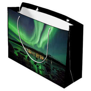 Bolsa De Regalo Grande Luces verdes del norte