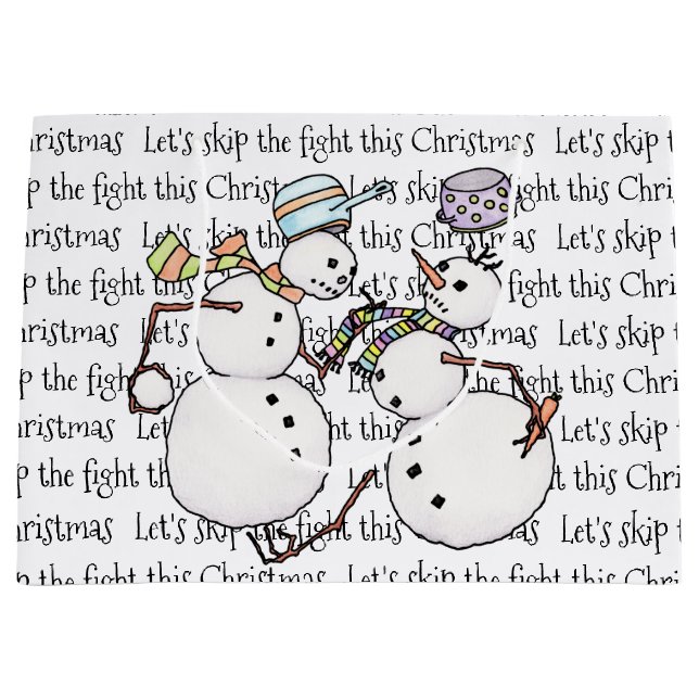 Bolsa De Regalo Grande Lucha de Snowman (Anverso)