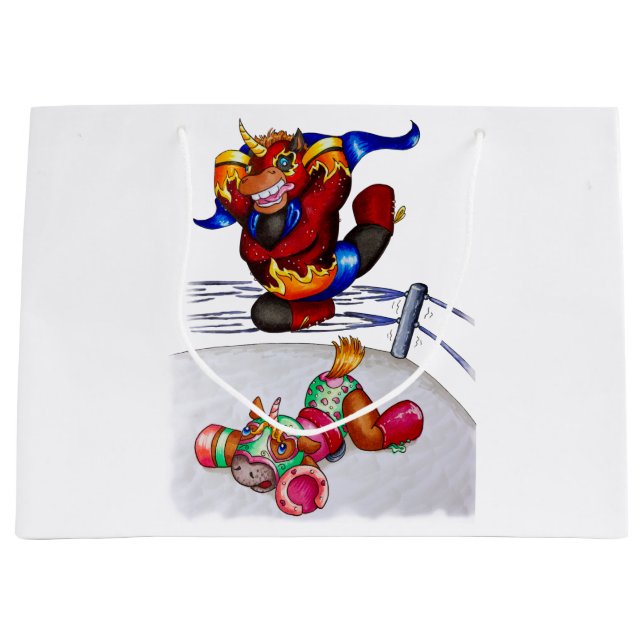 Bolsa De Regalo Grande Luchadores (Anverso)