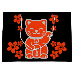 Bolsa De Regalo Grande Lucky Japanese Maneki-neko