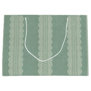 Bolsa De Regalo Grande Lugar de abadejo verde verde pino vintage