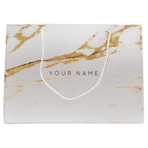 Bolsa De Regalo Grande Lujo Gold Metallic Gift Gray Silver Foxier