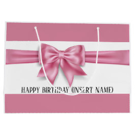 Bolsa De Regalo Grande Lujoso gran arco rosa banda ancha DIY fiesta