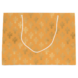 Bolsa De Regalo Grande Lux Gold Fleur de Lis y Marigold