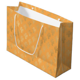 Bolsa De Regalo Grande Lux Gold Fleur de Lis y Marigold