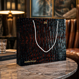 Bolsa De Regalo Grande Luxury Executive Monogram Premium Leather