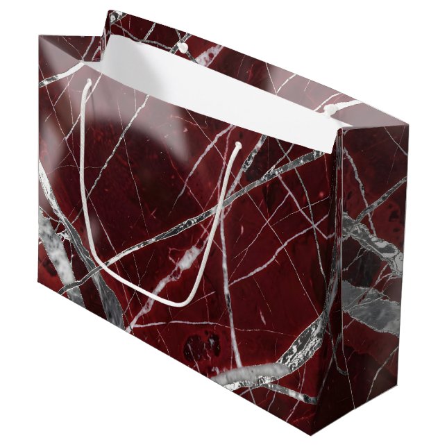 Bolsa De Regalo Grande Luxury glossy red marble (Angulo Anverso)