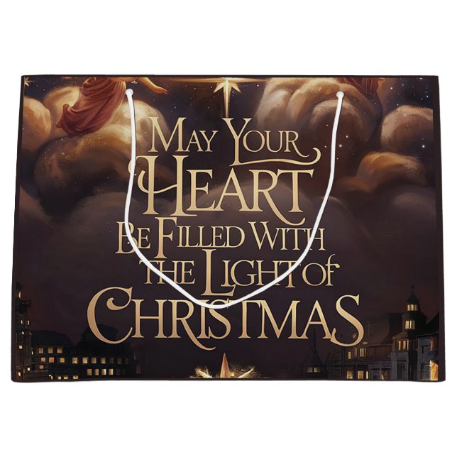 Bolsa De Regalo Grande Luz del diseño de la postales angélica de los Navi (Anverso)