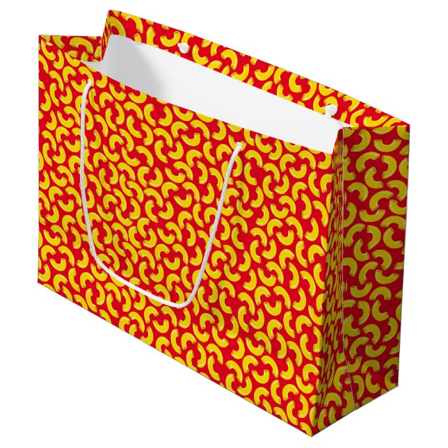 Bolsa De Regalo Grande Macaroni, partido de cumpleaños y queso (Angulo Anverso)