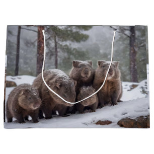 Bolsa De Regalo Grande Madriguera congelada: familia de wombats australia