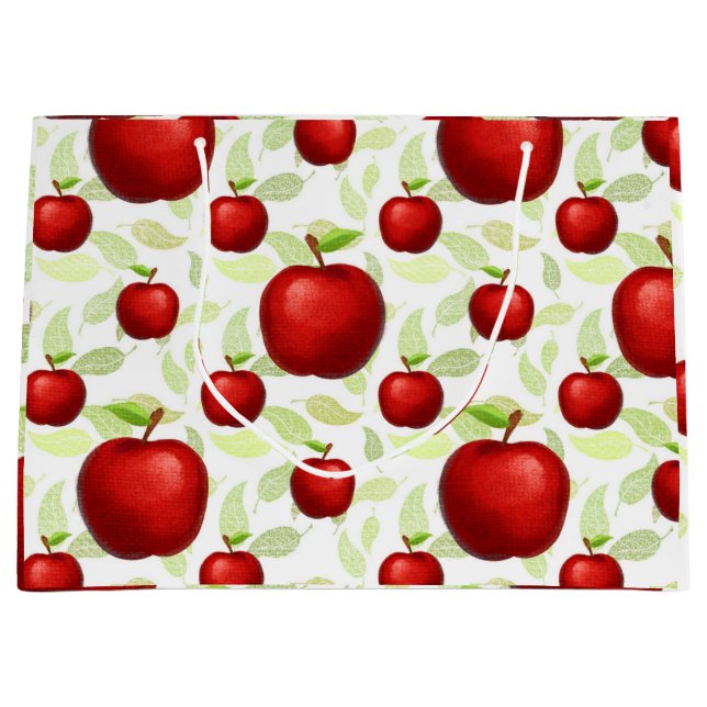 Bolsa De Regalo Grande Maestra Apple Tree Patterns Maestra de Arte Preesc (Anverso)