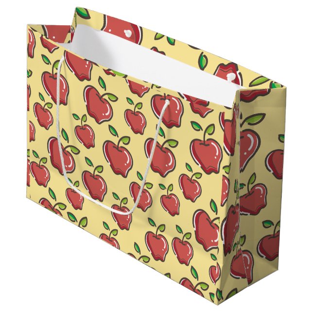 Bolsa De Regalo Grande Maestra Apple Tree Patterns Maestra de Arte Preesc (Angulo Anverso)
