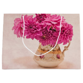 Bolsa De Regalo Grande Magenta Dahlias