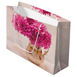 Bolsa De Regalo Grande Magenta Dahlias