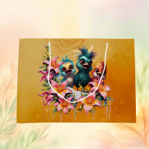 Magia de las aves en un mar de flores de・