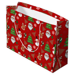 Bolsa De Regalo Grande Magical Christmas – Santa, Reindeer & Snowflakes