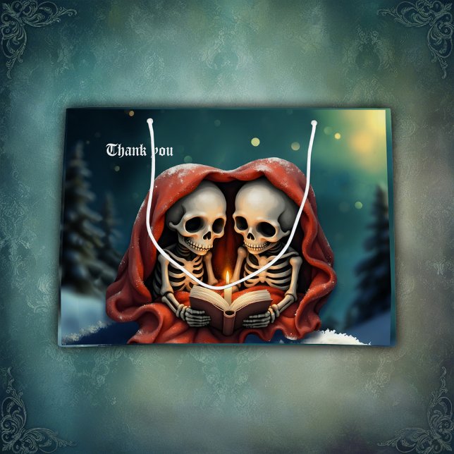 Bolsa De Regalo Grande Magical winter moments, two skeletons (Subido por el creador)