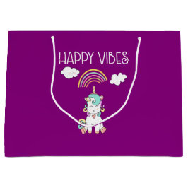 Bolsa De Regalo Grande Magnífica tipografía con vibración de arcoiris y u