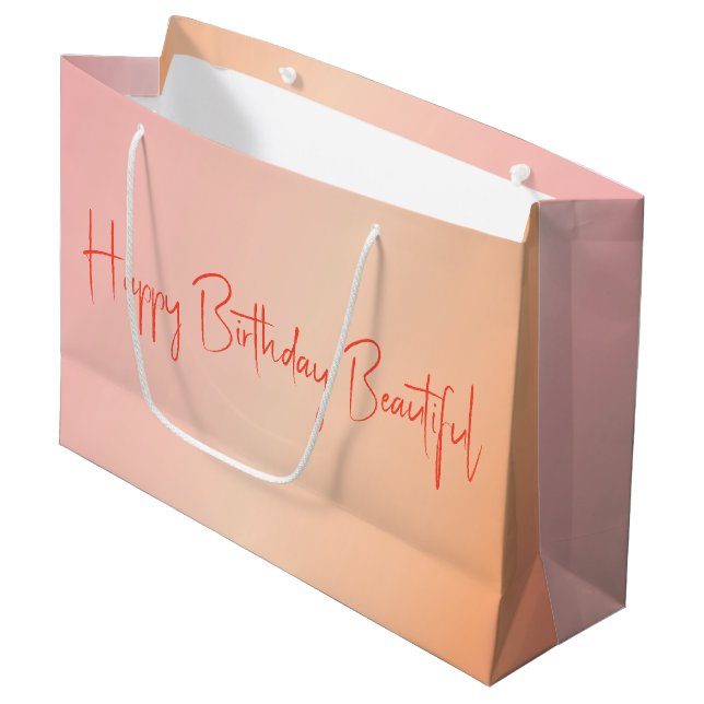 Bolsa De Regalo Grande Magnífico Diseñador Pastel Shade (Angulo Anverso)
