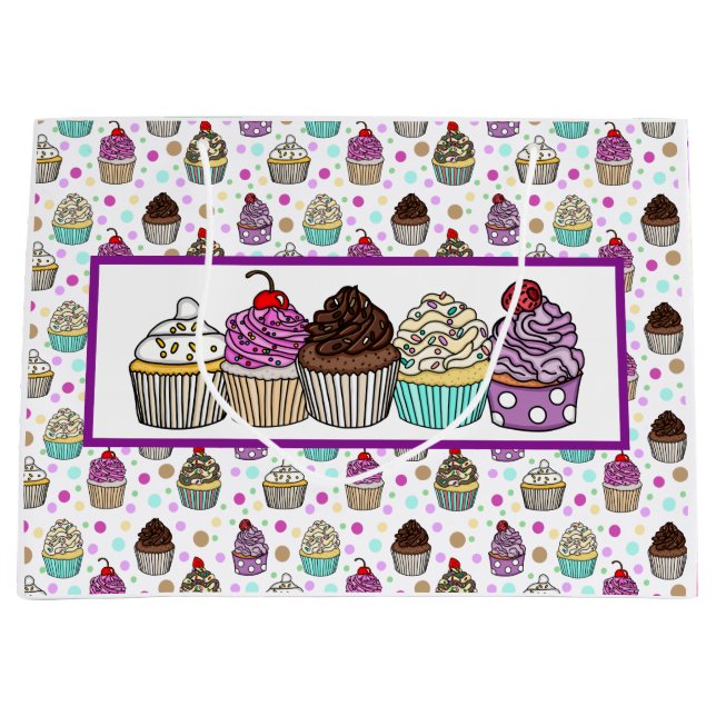 Bolsa De Regalo Grande Magníficos Cupcakes (Anverso)
