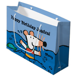 Bolsa De Regalo Grande Maisy va a nadar cumpleaños