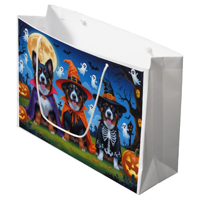 Bolsa De Regalo Grande Malinois belga Topkin Halloween Funny (Angulo Anverso)