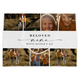 Bolsa De Regalo Grande Mamá amada feliz Collage de fotos del Día de la Ma