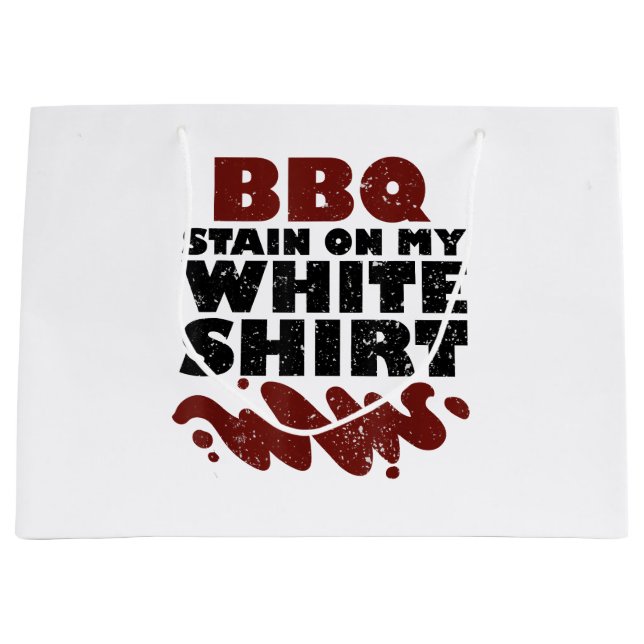 Bolsa De Regalo Grande Mancha de barbacoa en mi blanco (Anverso)