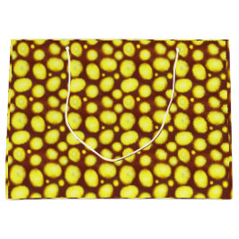 Bolsa De Regalo Grande Manchas Amarillas sobre Marrón