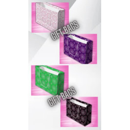 Bolsa De Regalo Grande Mandala rosa bonito en blanco |