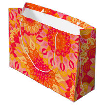 Mandalas superpuestos naranja rosa amarillo