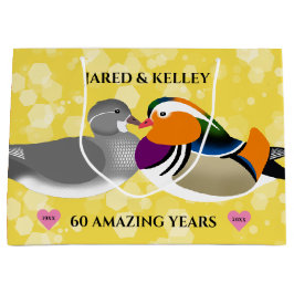 Bolsa De Regalo Grande Mandarin Ducks Amantes Amantes Cualquier Aniversar